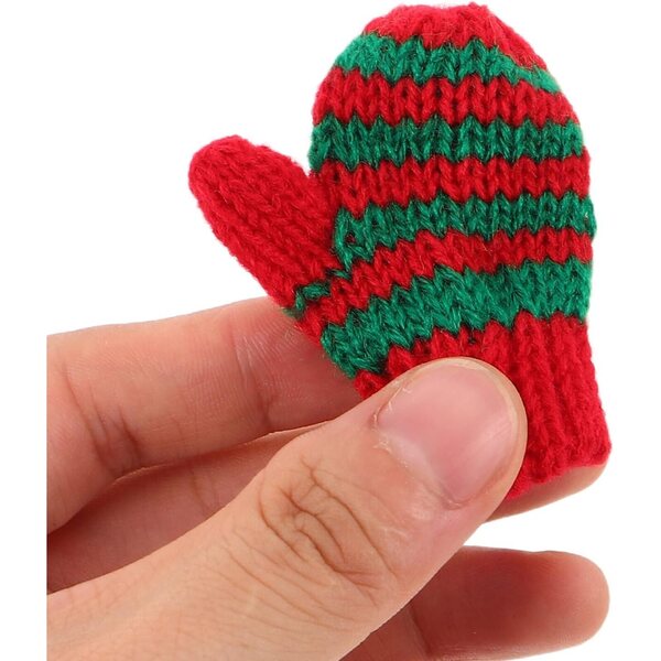 20 Miniatur-Weihnachtshandschuhe für Puppenhäuser – DIY-Dekorationen