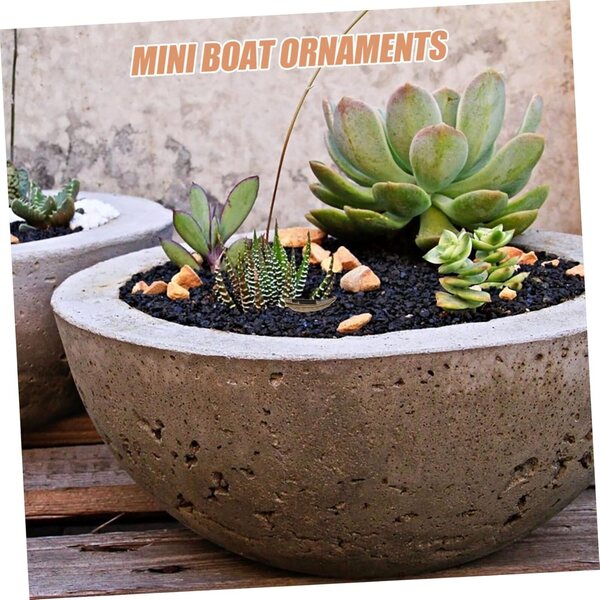 Cabilock 5 Mini Barche in Miniatura a Tema Spiaggia per Casa delle Bambole e Decorazioni