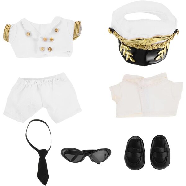 HEMOTON Costume Capitano per Peluche, Morbido e Resistente, Riutilizzabile per Cosplay