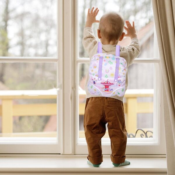 Zainetto per Bambole Leggero e con Spallacci Regolabili - Design Multicolore per Bambini