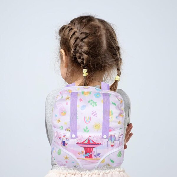 Zaino per Bambole Leggero con Spallacci Regolabili e Organizer per Accessori