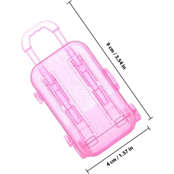 iplusmile 2 Mini Valigie in Plastica Viola per Bambole - Accessori Sicuri e Resistenti
