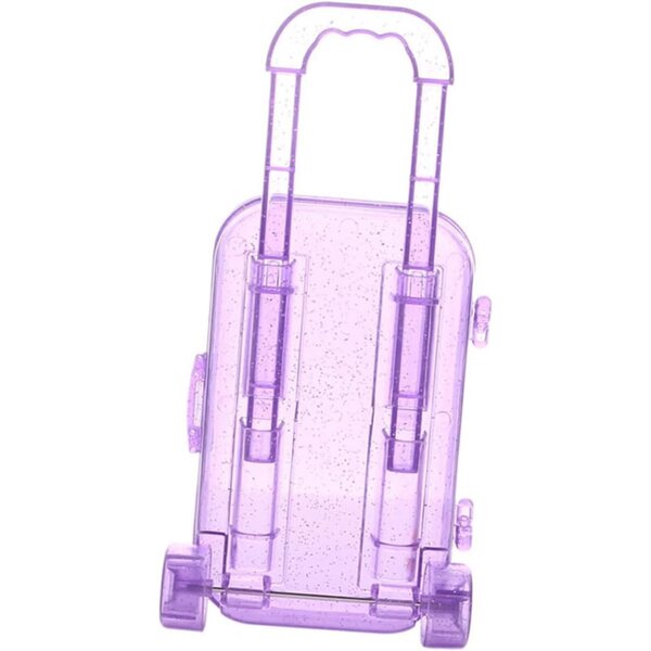 ERINGOGO Mini-Koffer für Puppen aus widerstandsfähigem Kunststoff, 2er-Set, elegantes Lila