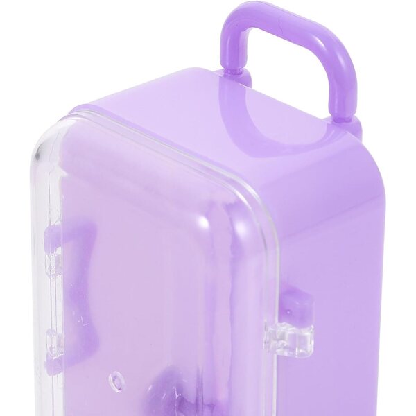 Vaguelly Mini Valigie Viola per Bambole 2 Pezzi in Plastica Pratiche e Decorativi