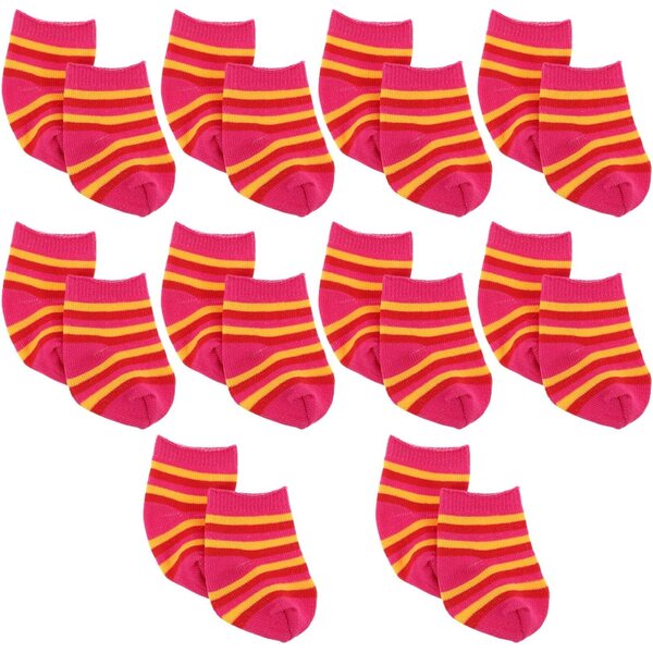 Alasum 10 paia calzini in cotone per bambole mini, accessori vestiti colorati