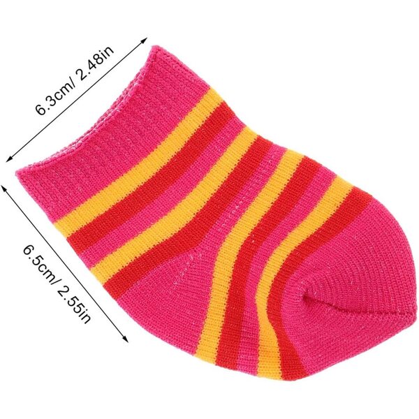 Alasum 10 paia calzini in cotone per bambole mini, accessori vestiti colorati