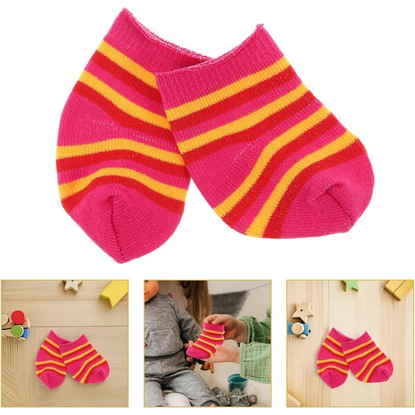 Alasum 10 paia calzini in cotone per bambole mini, accessori vestiti colorati