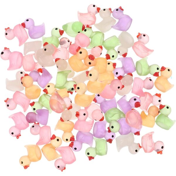 Toyvian 60 leuchtende Mini-Harzfiguren für Garten und Tisch, Maße: 1,7 x 1,4 cm