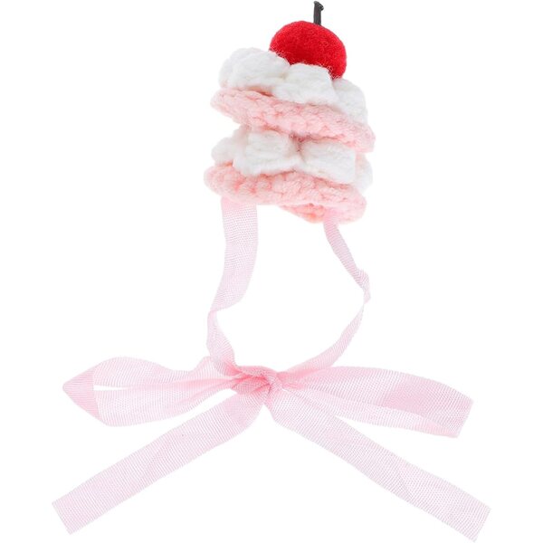 Mini Cappello Uncinetto Fatto a Mano per Bambole con Fragole - Accessorio Moda Elegante