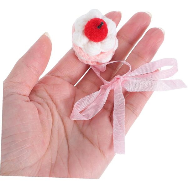 Mini Cappello Uncinetto Fatto a Mano per Bambole con Fragole - Accessorio Moda Elegante