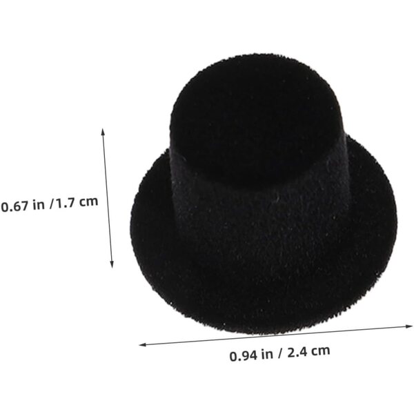 WOONEKY 30 schwarze Mini-Zylinder für DIY-Dekorationen und Projekte