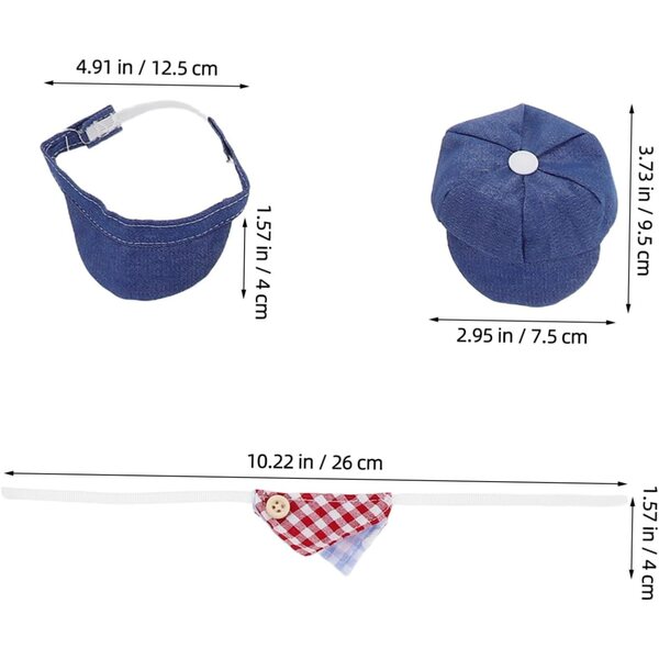 Mikinona 12 pezzi mini berretti e sciarpe per bambole e decorazioni artigianali