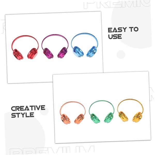 6 Cuffie Decorative Mini per Case delle Bambole - Accessori Realistici e Colorati