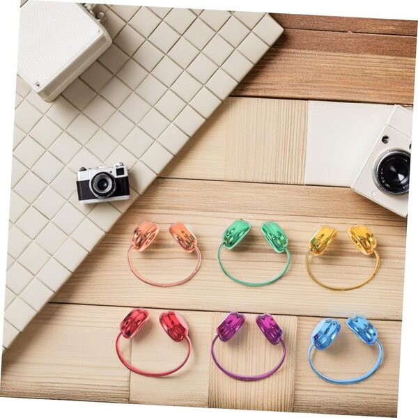 6 Cuffie Decorative Mini per Case delle Bambole - Accessori Realistici e Colorati