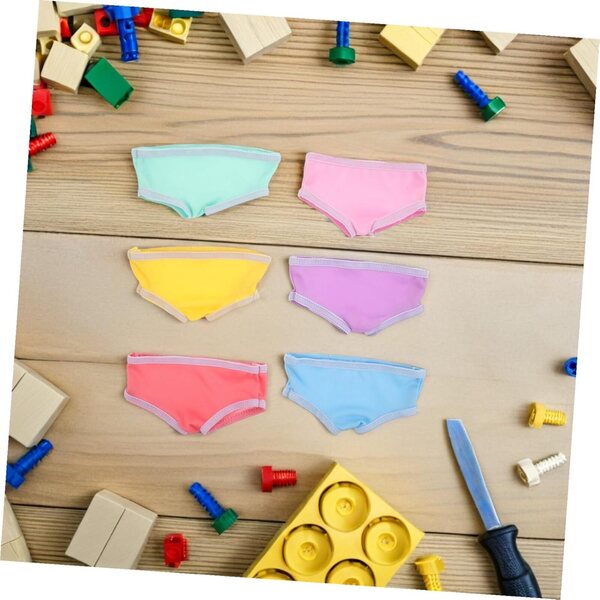Beaupretty 6 Mutandine in Cotone per Bambole 18 Pollici - Set Accessori Biancheria Intima