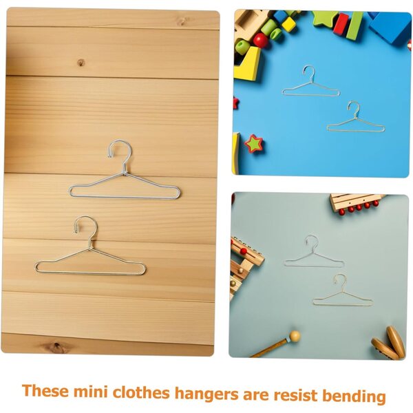 Mikinona 24 grucce mini in metallo per casa bambole, colori assortiti - per vestiti giochi d'organizzazione
