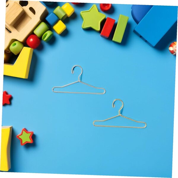 Mikinona 24 grucce mini in metallo per casa bambole, colori assortiti - per vestiti giochi d'organizzazione