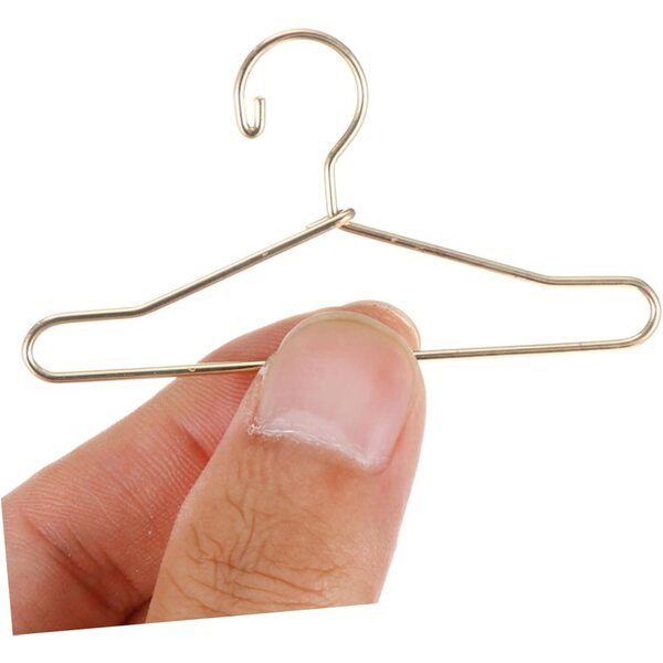 24 Mini-Kleiderbügel aus Metall für Puppen, Garderobenzubehör in Vintage-Farben