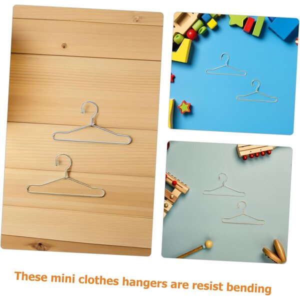 Vaguelly 24 Mini-Metall-Kleiderbügel für Puppen – farbenfrohes Kleiderschrank-Zubehör