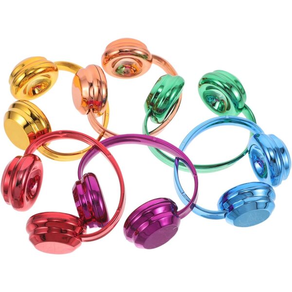 6 Stück bunte und widerstandsfähige dekorative Miniatur-Kopfhörer für 17-cm-Puppen