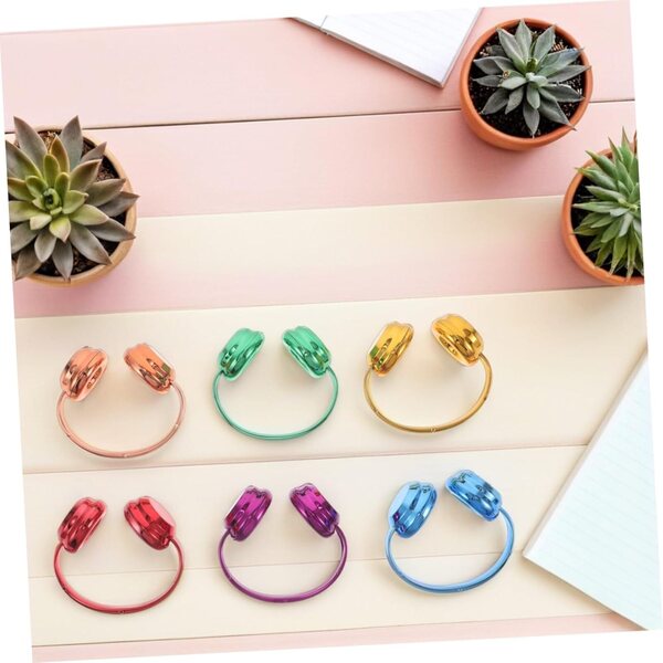 6 Pezzi Cuffie Decorative Miniatura per Bambole 17 cm Colorate e Resistenti