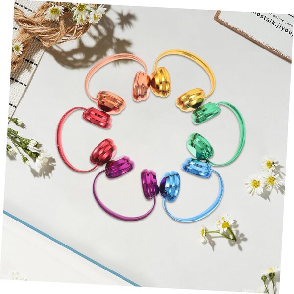 6 Pezzi Cuffie Decorative Miniatura per Bambole 17 cm Colorate e Resistenti