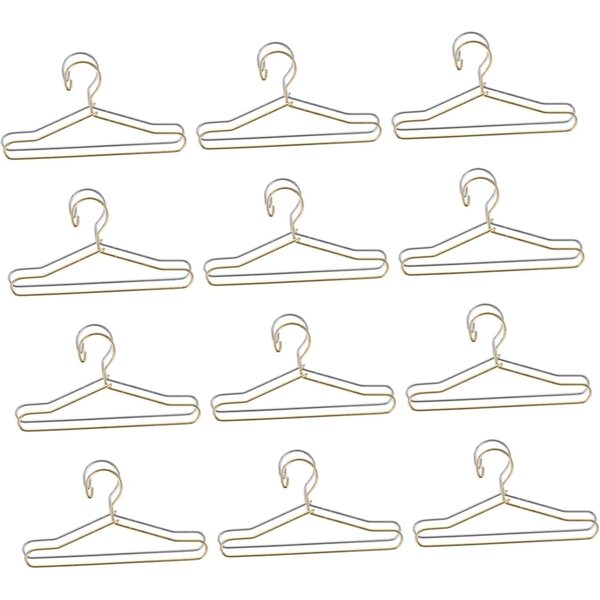 BESPORTBLE 24 Mini Grucce Metallo Colorate per Casa delle Bambole Organizer Abiti