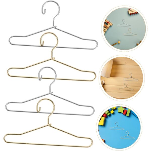 BESPORTBLE 24 Mini Grucce Metallo Colorate per Casa delle Bambole Organizer Abiti