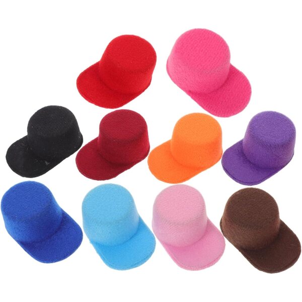 10 bunte Mini-Baseballkappen für Puppen, DIY-Hüte 5x3x2 cm