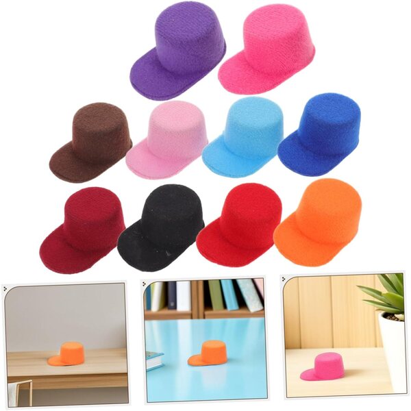 10 bunte Mini-Baseballkappen für Puppen, DIY-Hüte 5x3x2 cm