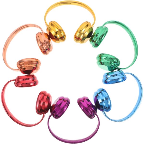 Cuffie decorative per bambole 6 pezzi ERINGOGO in plastica miniatura colorate