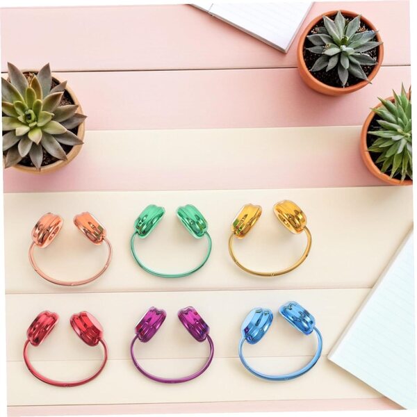 Cuffie decorative per bambole 6 pezzi ERINGOGO in plastica miniatura colorate
