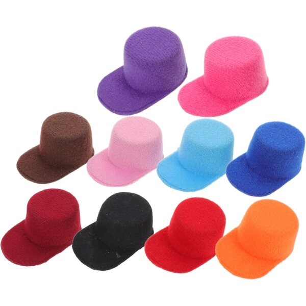 ERINGOGO 10 Mini Berretti Baseball per Bambole in EVA Colorati 5x3 cm