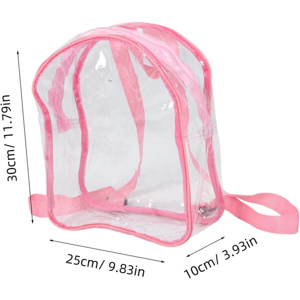 UPKOCH Transparenter PVC-Rucksack für Puppen und Stofftiere, widerstandsfähiger und wasserdichter Organizer