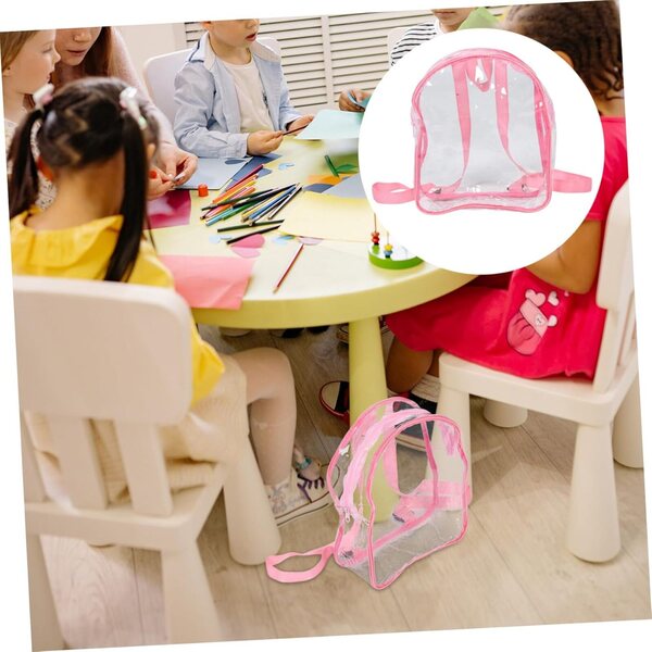 UPKOCH Transparenter PVC-Rucksack für Puppen und Stofftiere, widerstandsfähiger und wasserdichter Organizer