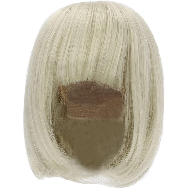 Tangxi Parrucca BJD 1/3 Verde con Capelli Lisci e Frangia, Flessibile e Realistica