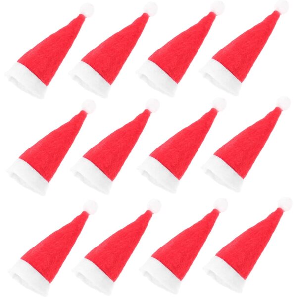24 Mini Cappelli Natalizi per Decorazioni Lecca-lecca e Lavoretti Fai da Te
