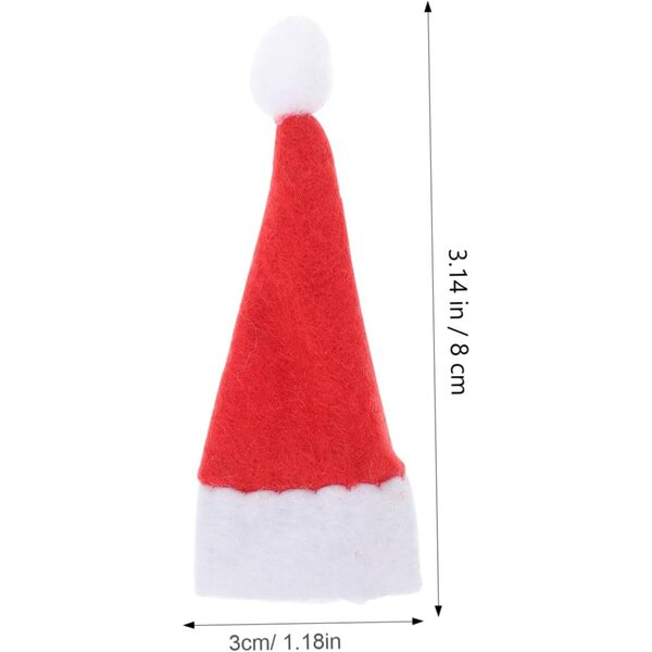 24 Mini Cappelli Natalizi per Decorazioni Lecca-lecca e Lavoretti Fai da Te