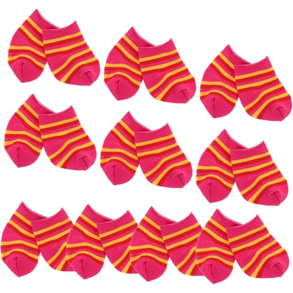 BESPORTBLE 10 Paia Calzini Colorati in Cotone per Bambole Accessori Miniature