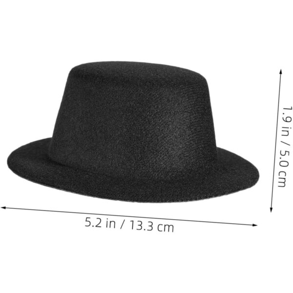 Beaupretty 15 Mini Cappelli a Cilindro Neri per Decorazioni Natalizie e Fai da Te