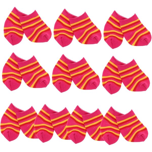 10 Paar Baumwollsocken für 18-Zoll-Puppen – weiche Kleidungsaccessoires