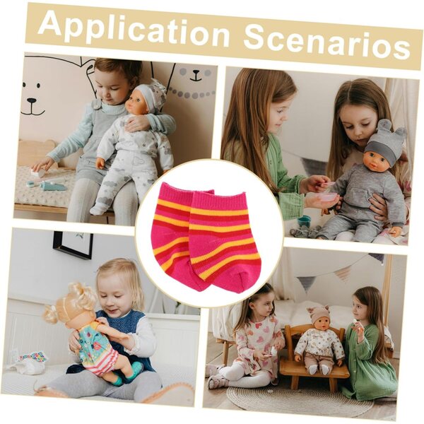 10 Paar Baumwollsocken für 18-Zoll-Puppen – weiche Kleidungsaccessoires