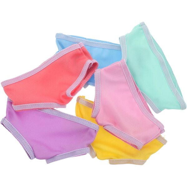 BESPORTBLE 6 mutandine riutilizzabili per bambole 18" - accessori biancheria intima colorata