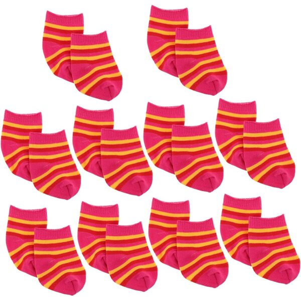 Beaupretty 10 Paia Calzini in Cotone Multi Colore per Mini Bambole - Accessori Realistici