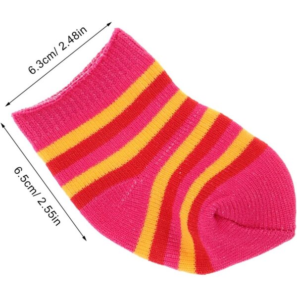 Beaupretty 10 Paia Calzini in Cotone Multi Colore per Mini Bambole - Accessori Realistici