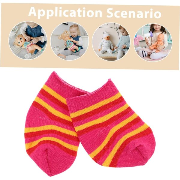 Beaupretty 10 Paia Calzini in Cotone Multi Colore per Mini Bambole - Accessori Realistici