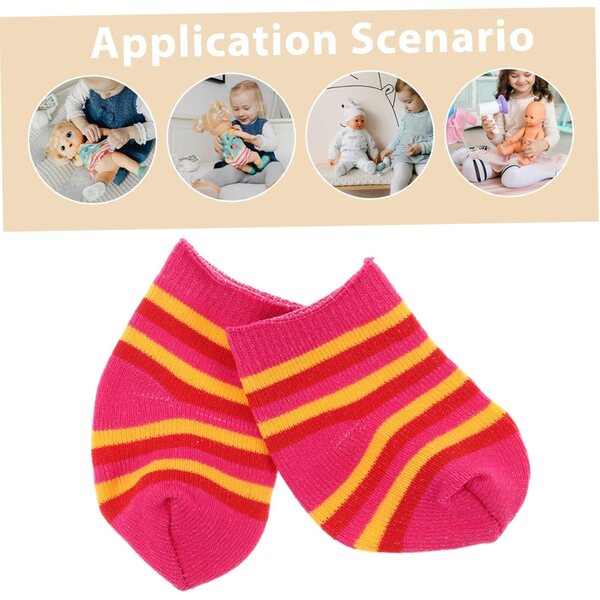 BESPORTBLE 10 paia Calzini in Cotone Multicolore per Bambole e Action Figure