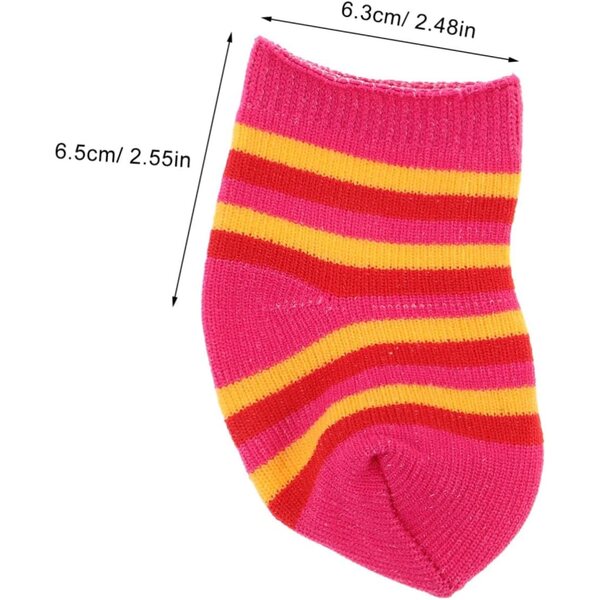 BESPORTBLE 10 paia Calzini in Cotone Multicolore per Bambole e Action Figure