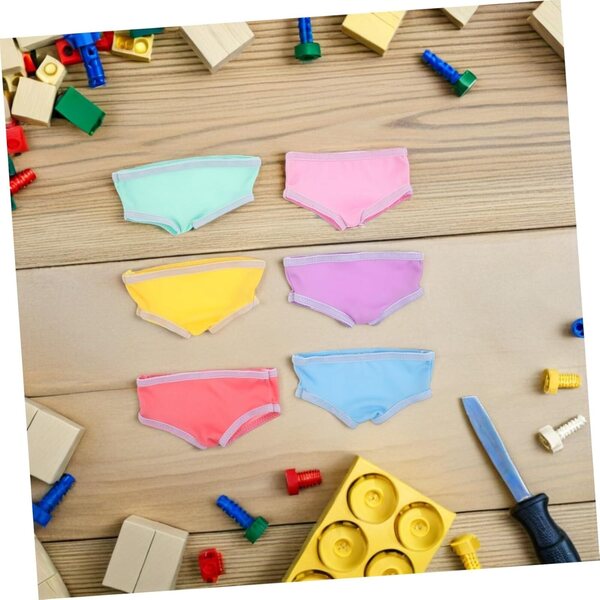 WOONEKY Set 6 Mutandine e Pannolini in Cotone per Bambole 18 Pollici - Accessori Morbidi e Resistenti