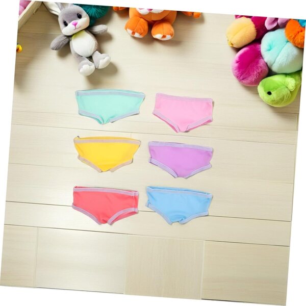 WOONEKY Set 6 Mutandine e Pannolini in Cotone per Bambole 18 Pollici - Accessori Morbidi e Resistenti
